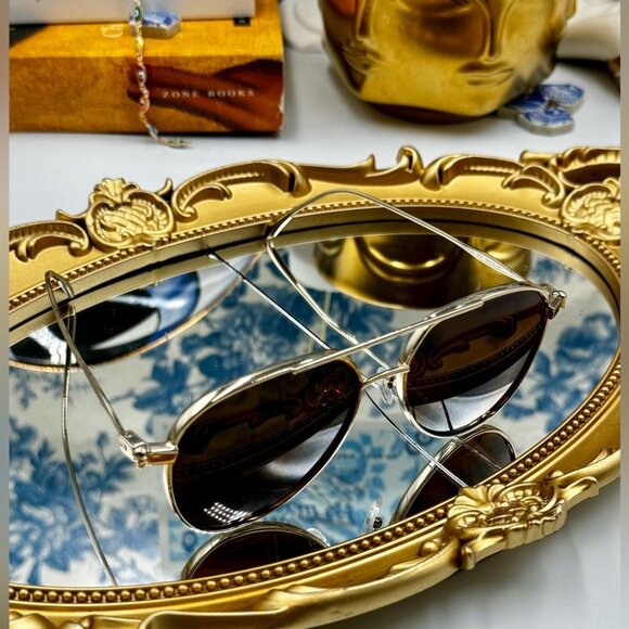 🆕 ALEXANDER MCQUEEN 🧿 NWOT AM0373S 001 Ruthenium Grey Aviator Sunglasses - Picture 7 of 16